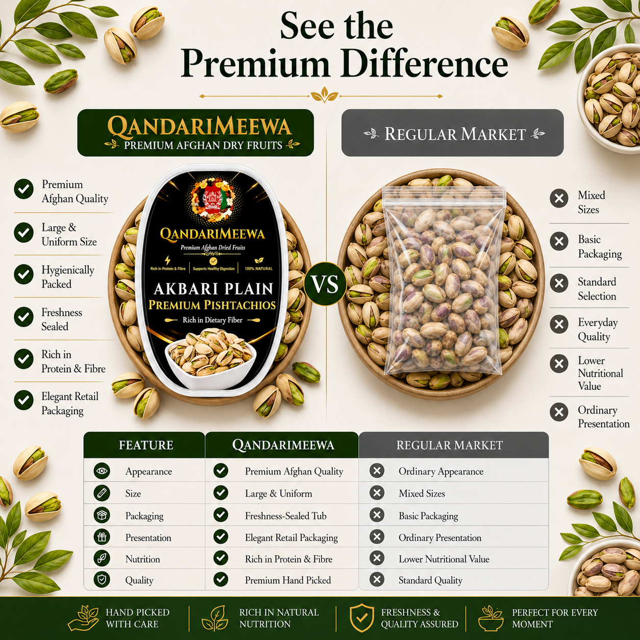 QandariMeewa Roasted & Salted Pistachios (Pista) - Image 3