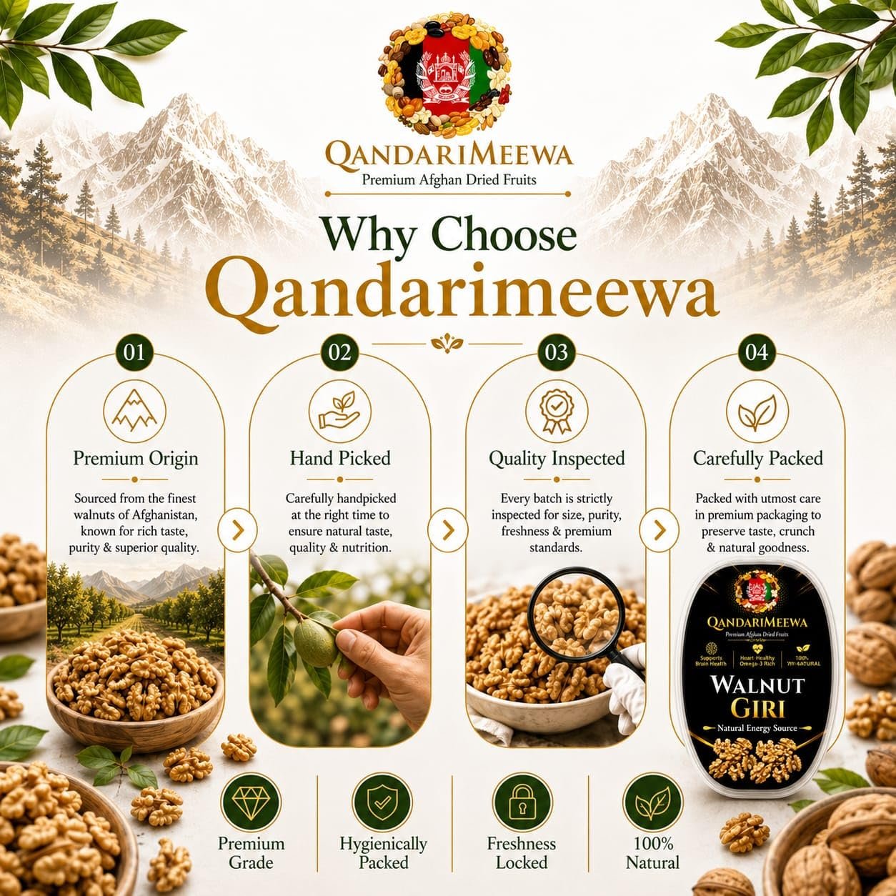 QandariMeewa Walnuts with Shell - Image 5