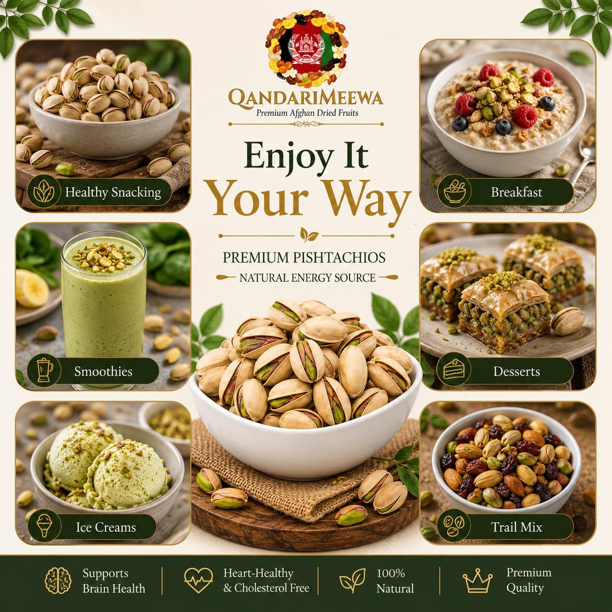 QandariMeewa Premium Akbari Salted Pistachios - Image 4